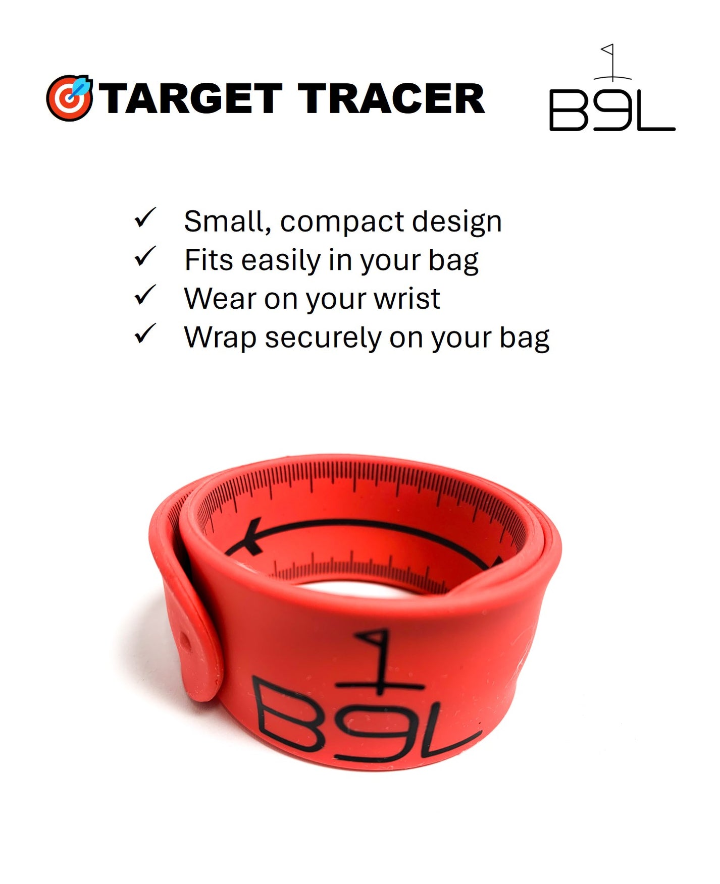 B9l Target Tracer 12 Red Collapsible Golf Training Aid