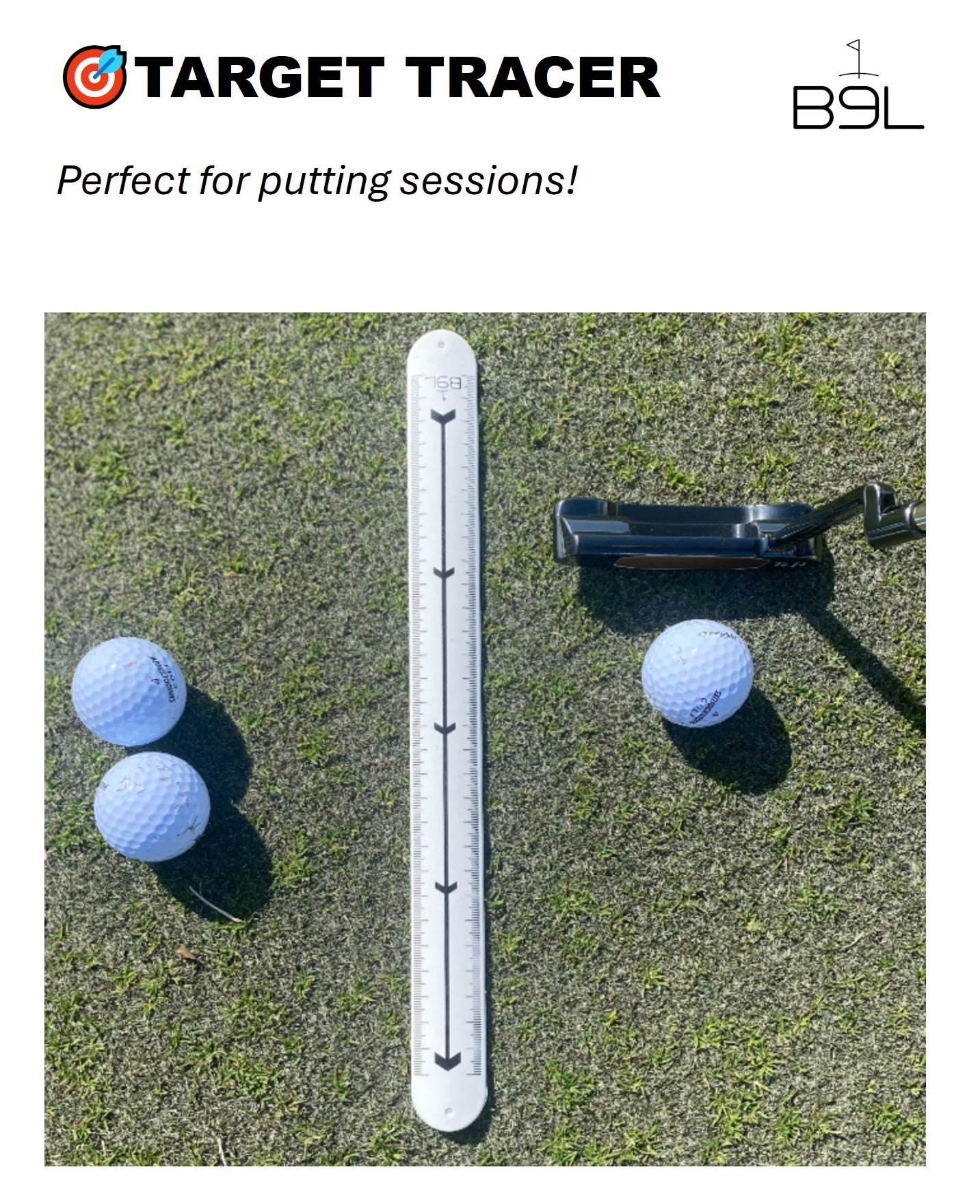 B9L Target Tracer | 12" WHITE Collapsible Golf Training Aid