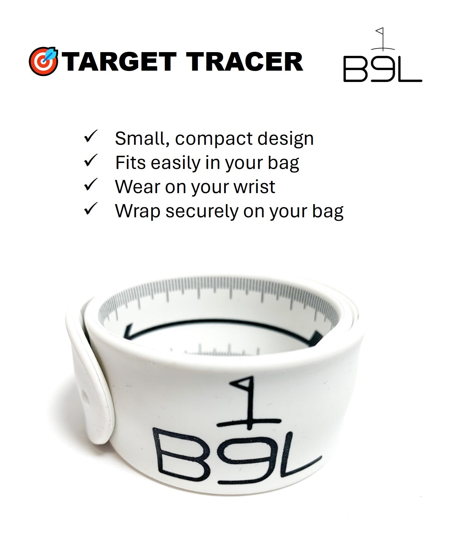 B9L Target Tracer | 12" WHITE Collapsible Golf Training Aid