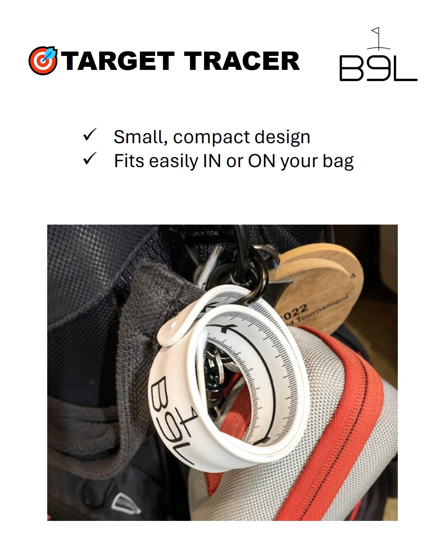 B9L Target Tracer | 12" WHITE Collapsible Golf Training Aid